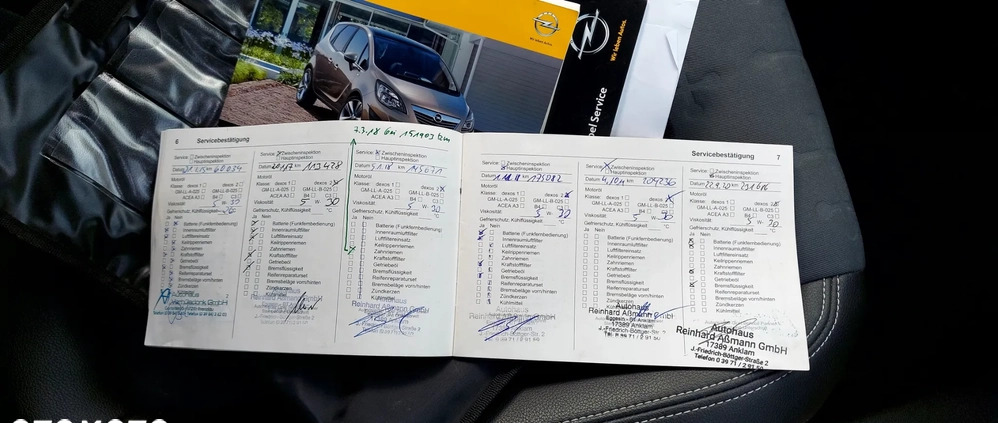 Opel Meriva cena 21900 przebieg: 255000, rok produkcji 2013 z Wiązów małe 497